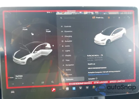 2021 Tesla Model 3 Long Range Dual Motor All-Wheel Drive from USA, damaged, VIN 5YJ3E1EB0MF090563